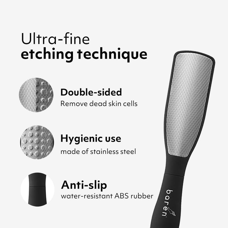 Baren Magic Professional Dual Sided Foot Callus Remover Shaver - Painless and Gentle Remove | Professional Tool | Premium Stainless Steel | for Dry Foot | Foot File | Easy to Clean - Image 3
